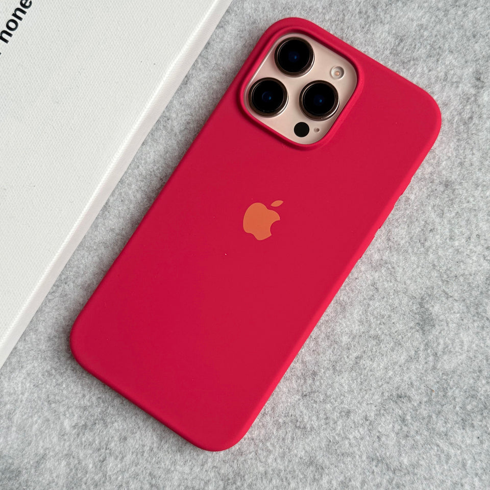 iPhone Silicone Case Cover (Rose Red)
