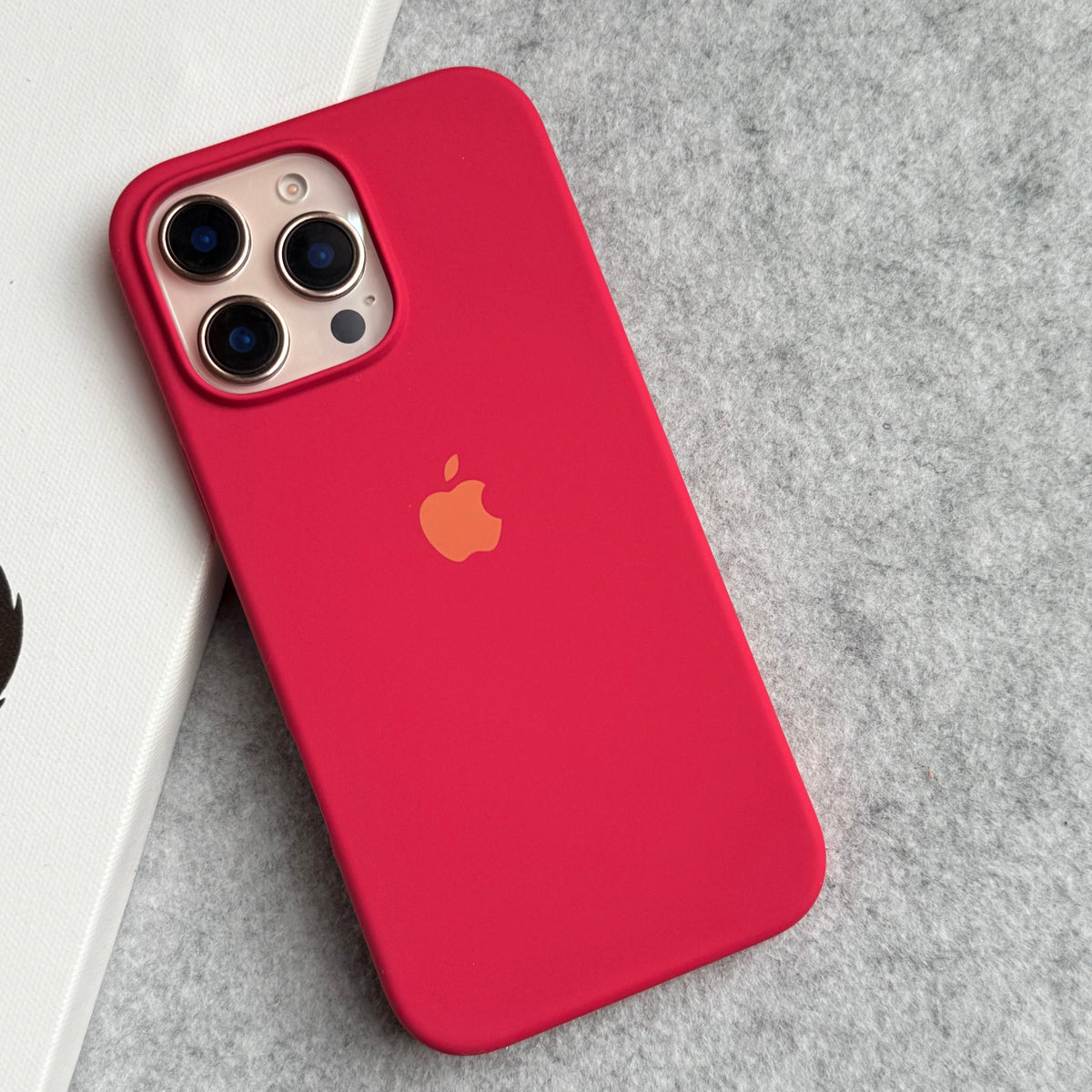 iPhone Silicone Case Cover (Rose Red)