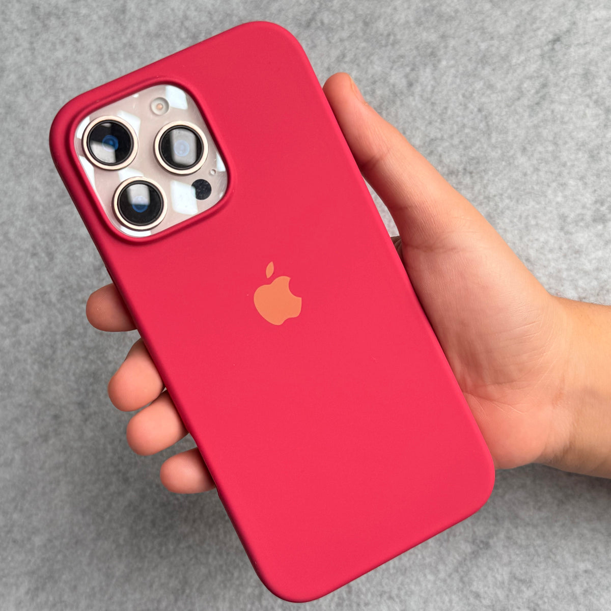iPhone Silicone Case Cover (Rose Red)