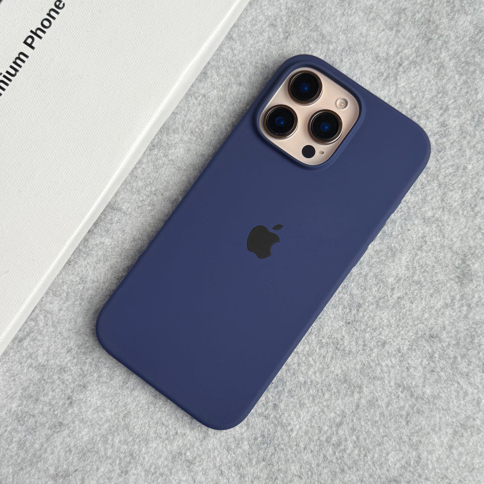 iPhone Silicone Case Cover (Dark Blue)