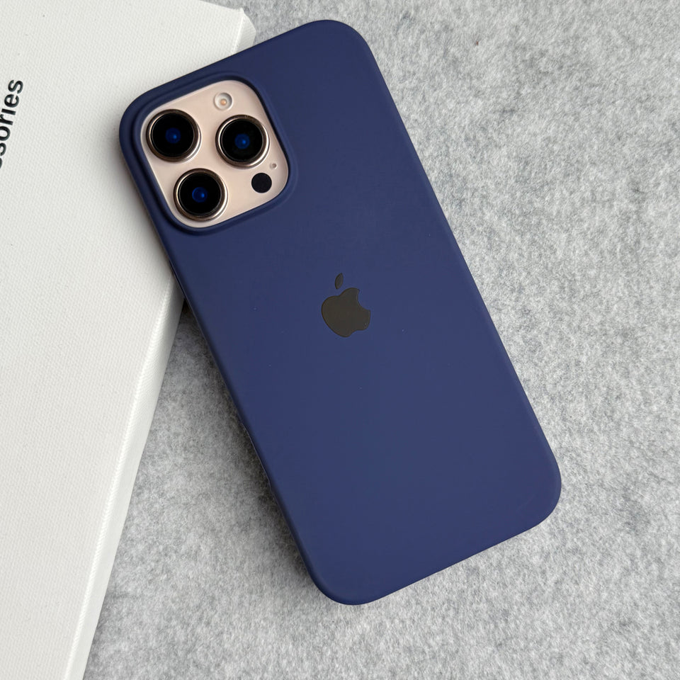iPhone Silicone Case Cover (Dark Blue)