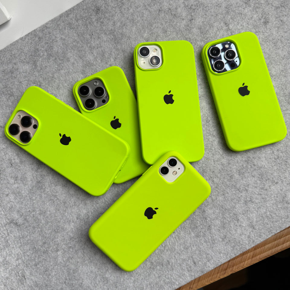 iPhone Silicone Case Cover (Neon Green)