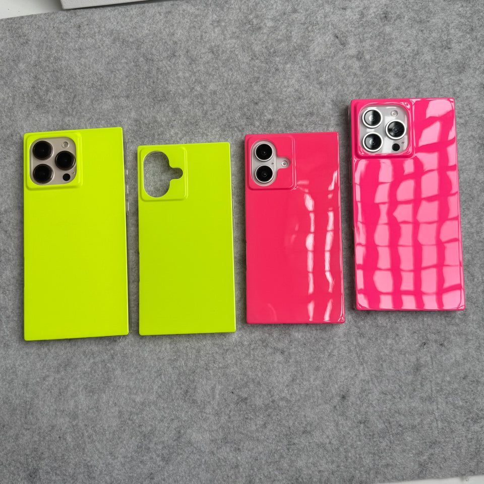 iPhone Neon Series Square Bumper Glossy Cover