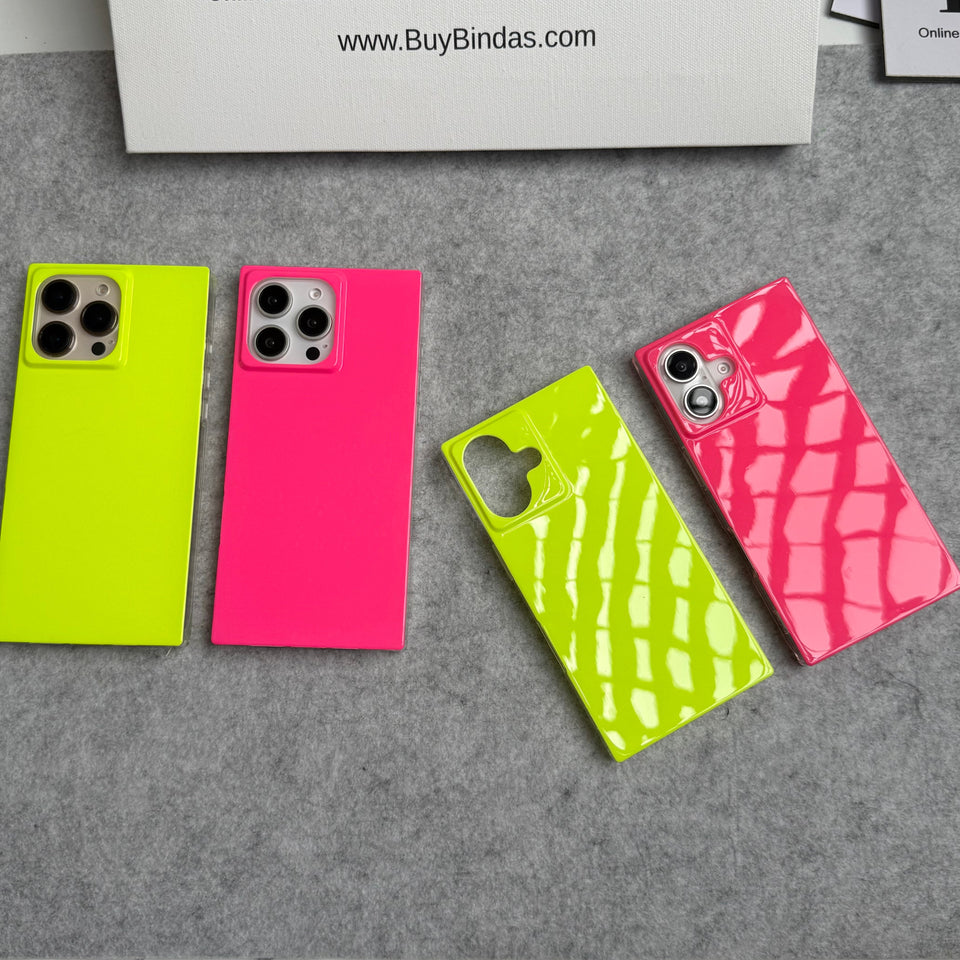 iPhone Neon Series Square Bumper Glossy Cover