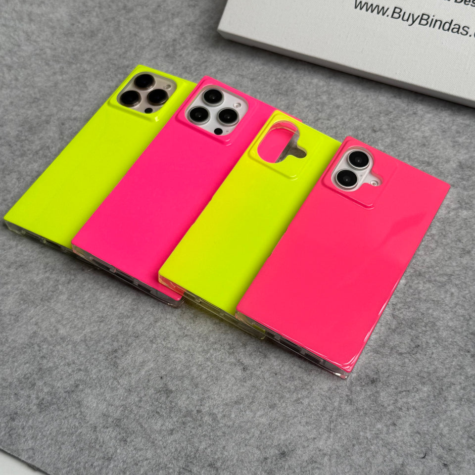 iPhone Neon Series Square Bumper Glossy Cover