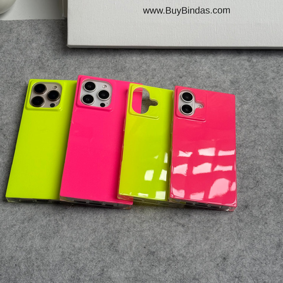 iPhone Neon Series Square Bumper Glossy Cover