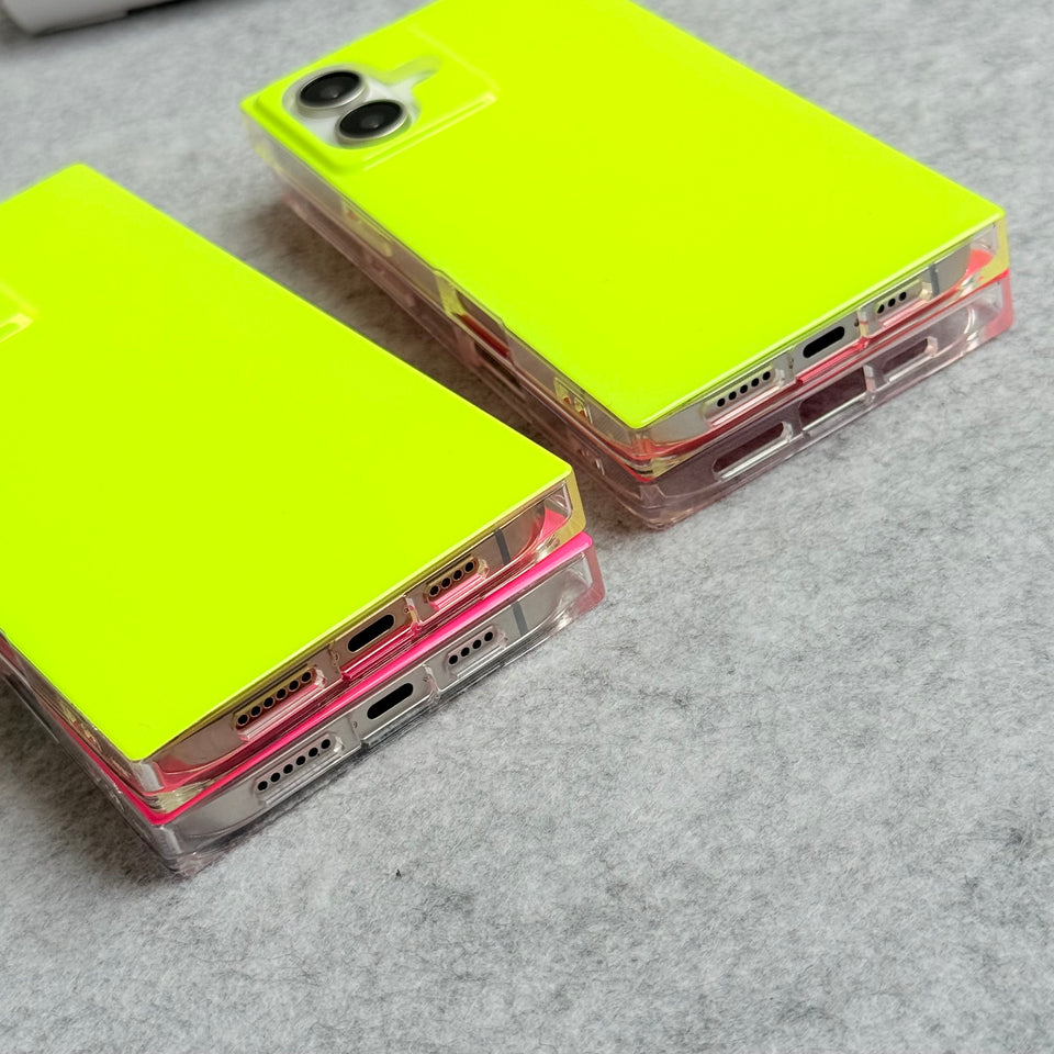 iPhone Neon Series Square Bumper Glossy Cover