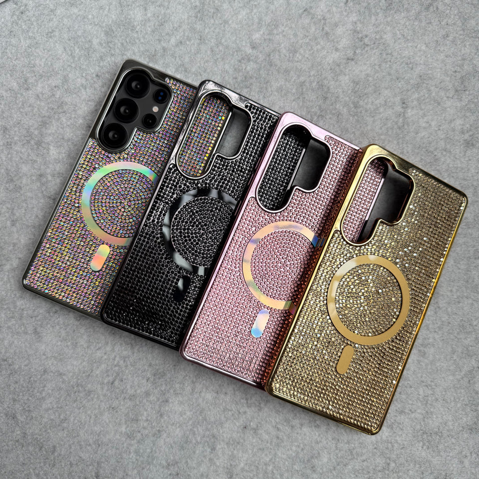 Samsung Galaxy S24 Ultra Luxury Diamond Case Cover with MagSafe