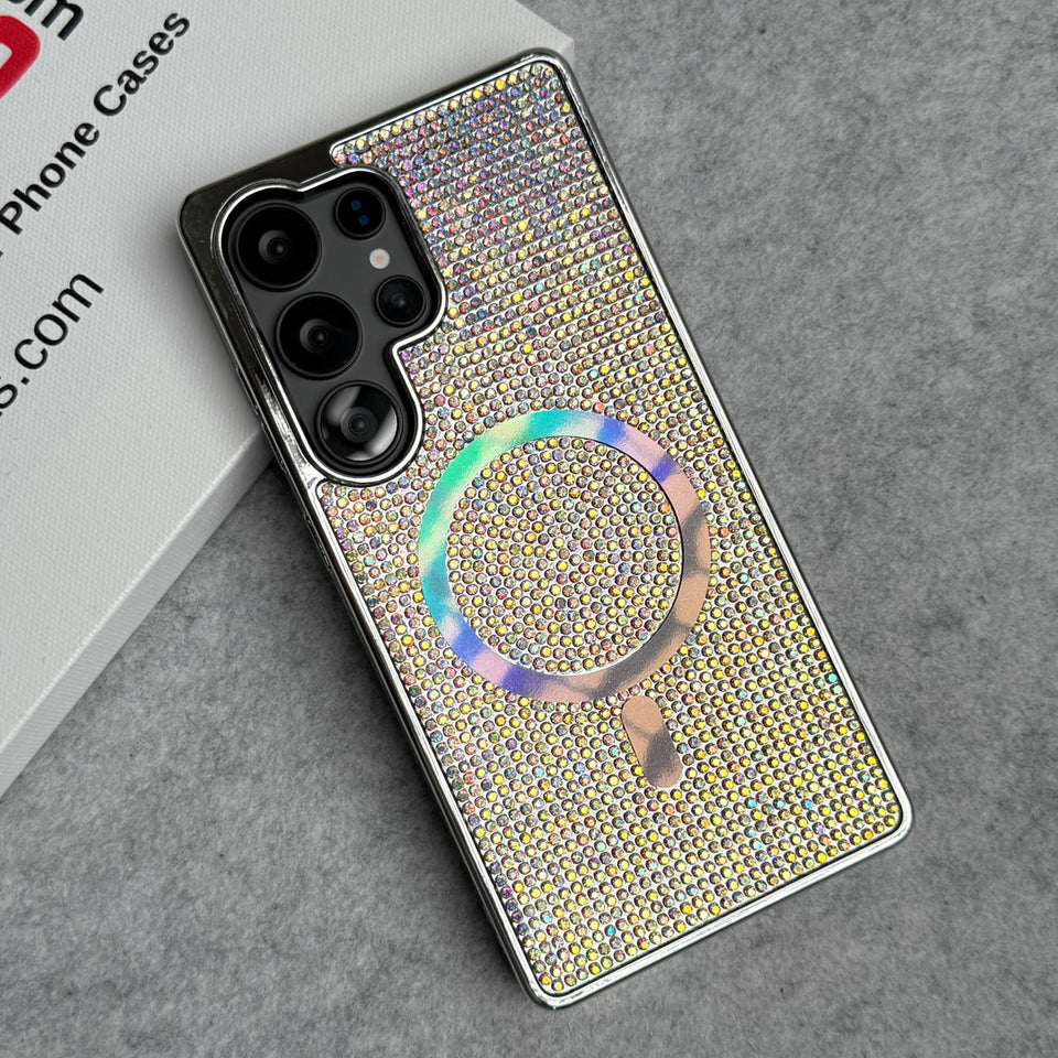 Samsung Galaxy S24 Ultra Luxury Diamond Case Cover with MagSafe