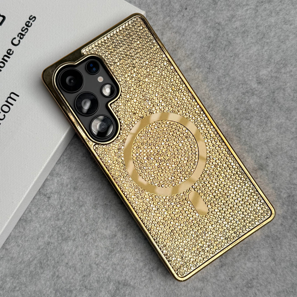 Samsung Galaxy S24 Ultra Luxury Diamond Case Cover with MagSafe