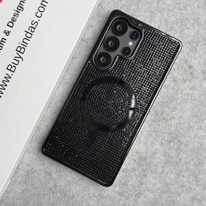 Samsung Galaxy S24 Ultra Luxury Diamond Case Cover with MagSafe