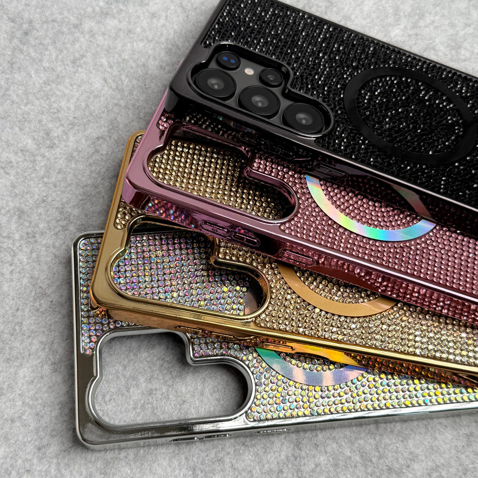 Samsung Galaxy S24 Ultra Luxury Diamond Case Cover with MagSafe