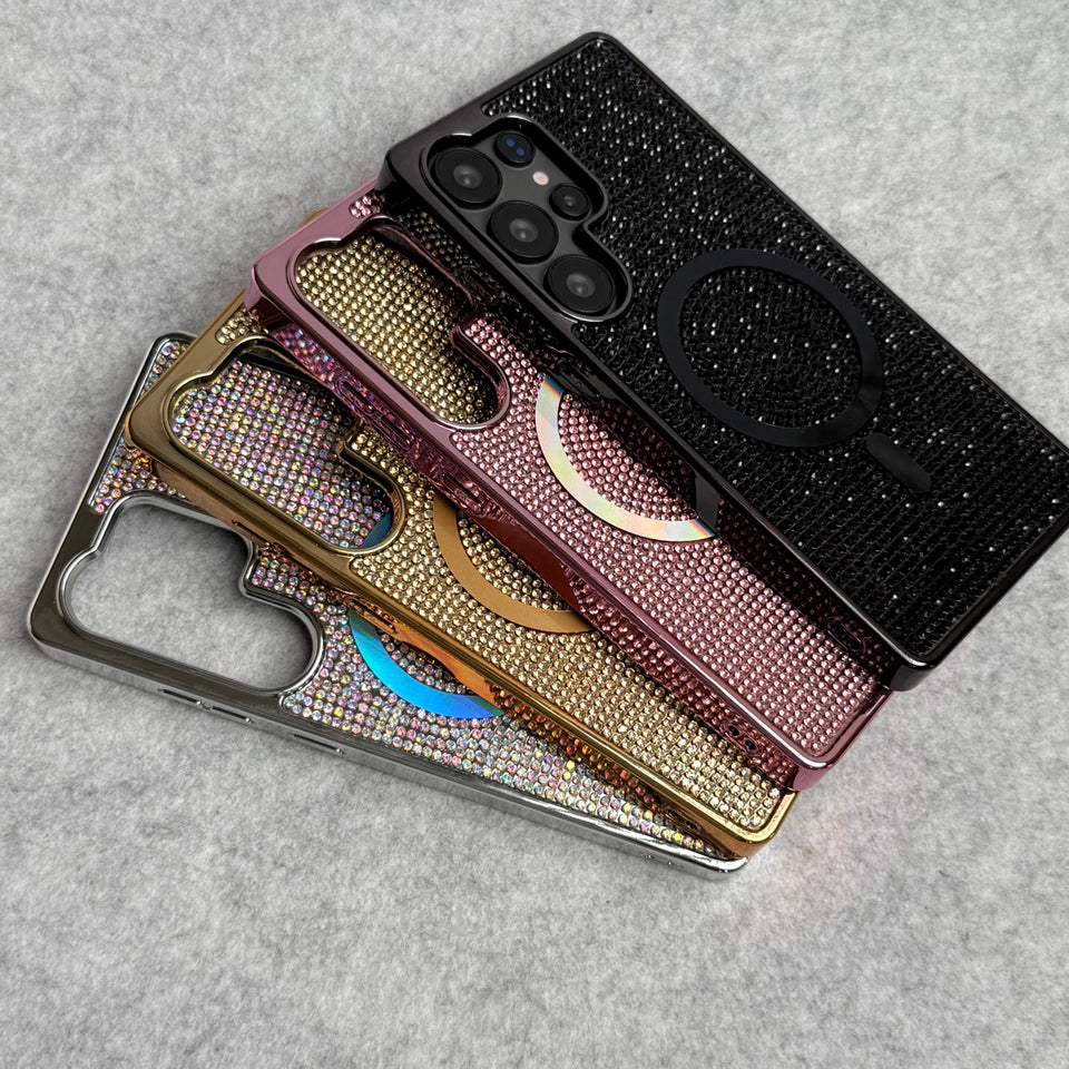 Samsung Galaxy S24 Ultra Luxury Diamond Case Cover with MagSafe