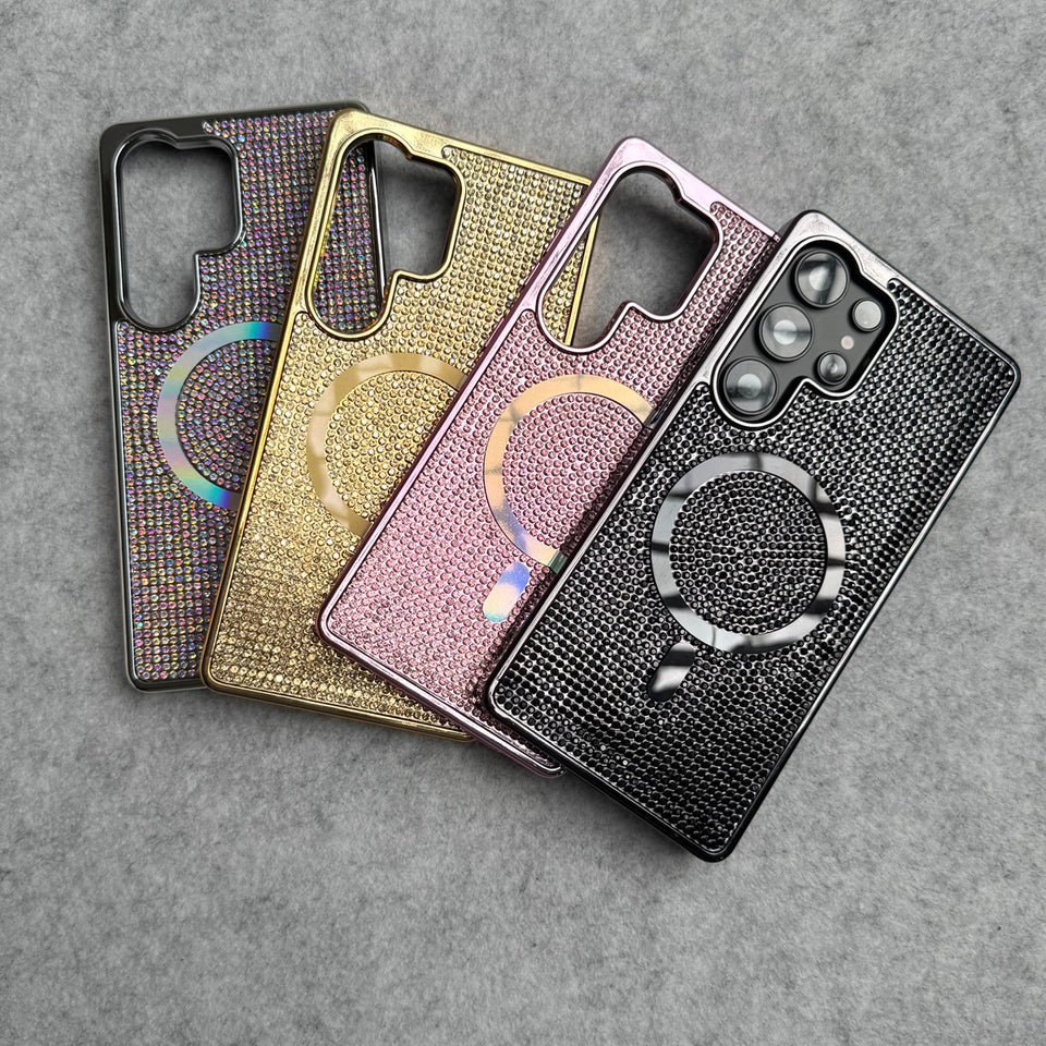 Samsung Galaxy S24 Ultra Luxury Diamond Case Cover with MagSafe