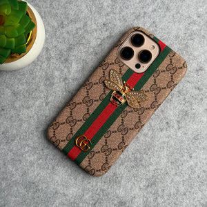 iPhone 15 Series Luxury  3D BEE Stripe Design Case Cover