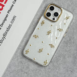 Cute Epoxy Golden Snake Pattern Transparent Shockproof Case Cover For iPhone
