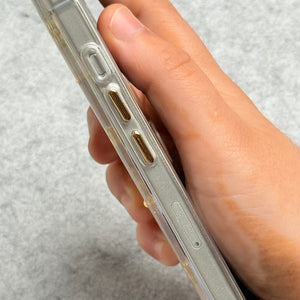 Cute Epoxy Golden Snake Pattern Transparent Shockproof Case Cover For iPhone