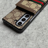 Samsung Galaxy Z Fold 6 Luxury Brand GG Wallet Case Cover