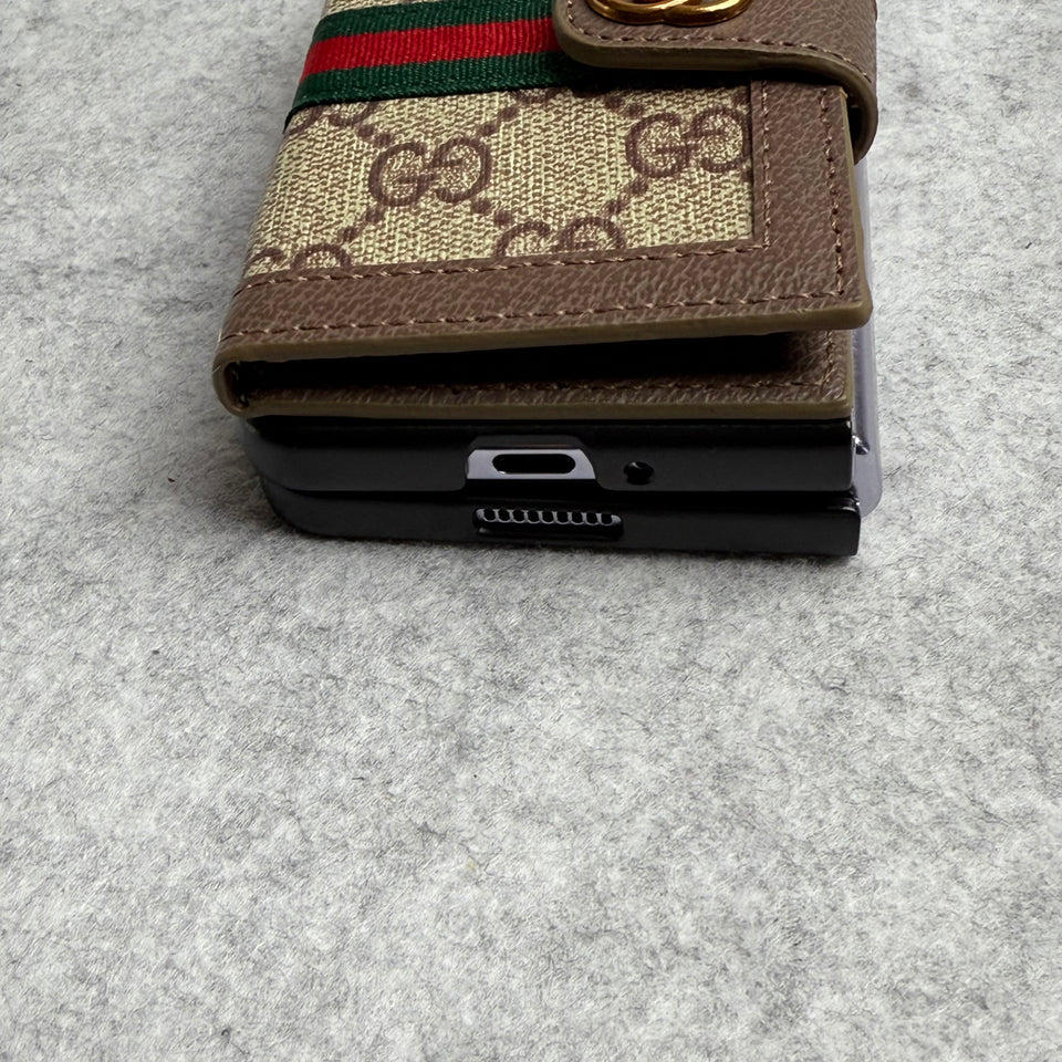 Samsung Galaxy Z Fold 6 Luxury Brand GG Wallet Case Cover