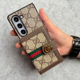 Samsung Galaxy Z Fold 6 Luxury Brand GG Wallet Case Cover