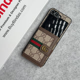 Samsung Galaxy Z Flip 6 Luxury Brand GG Wallet Case Cover