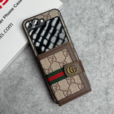Samsung Galaxy Z Flip 6 Luxury Brand GG Wallet Case Cover