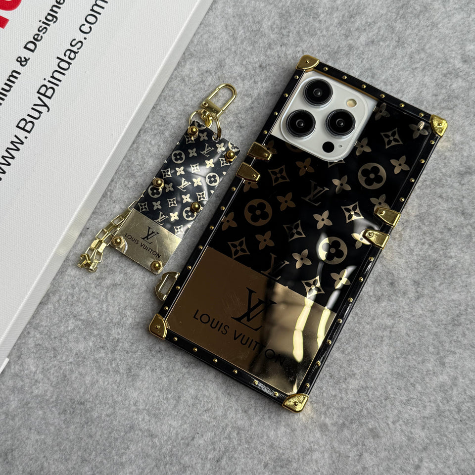 iPhone Luxury Brand Shiny Trunk Cover With Key Chain