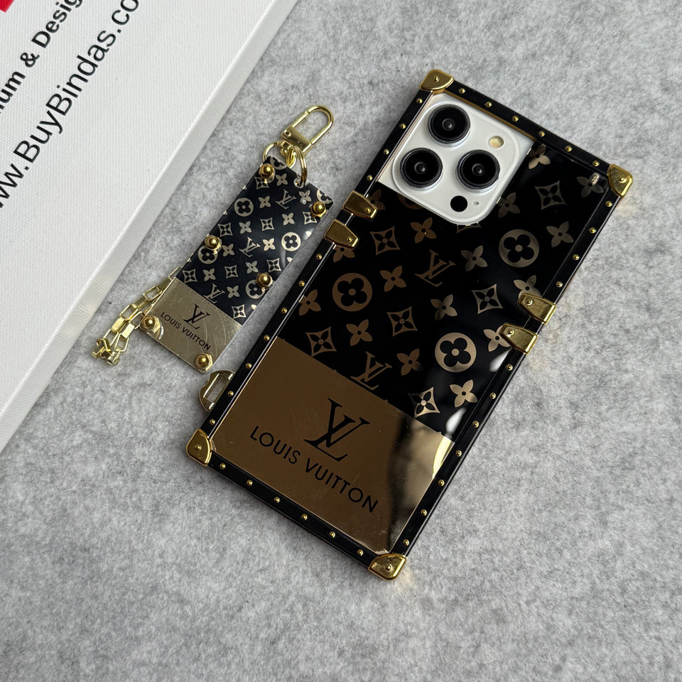 iPhone Luxury Brand Shiny Trunk Cover With Key Chain