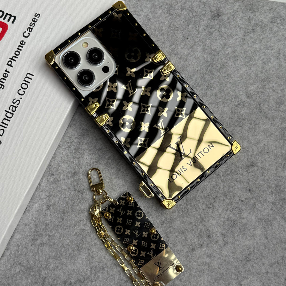 iPhone Luxury Brand Shiny Trunk Cover With Key Chain