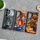 Samsung Galaxy Ultra Series Carbon Fiber Texture Tiger Lion Design Hard Pc MagSafe Case Cover
