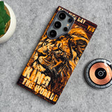 Samsung Galaxy Ultra Series Carbon Fiber Texture Tiger Lion Design Hard Pc MagSafe Case Cover