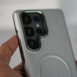 Samsung Galaxy Ultra Series Shiny Dotted MagSafe Cover With Metal Camera Bump