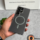 Samsung Galaxy Ultra Series Transparent MagSafe Cover With Metal Camera Bump