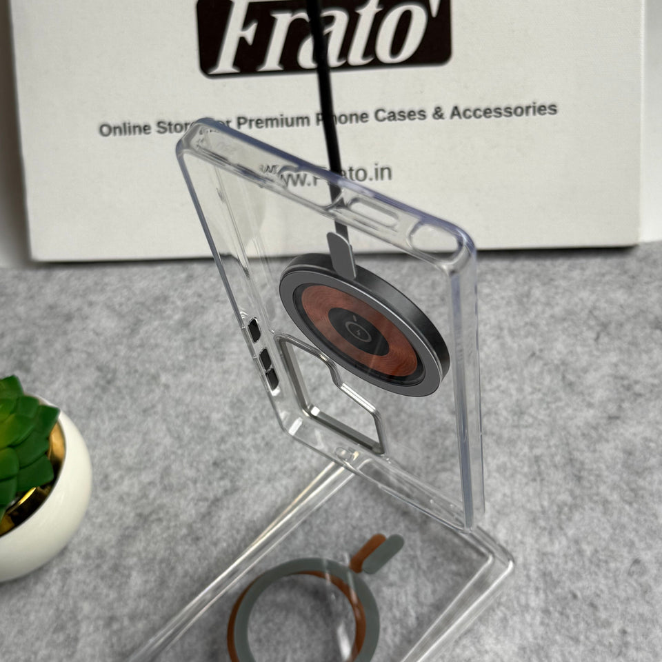 Samsung Galaxy Ultra Series Transparent MagSafe Cover With Metal Camera Bump