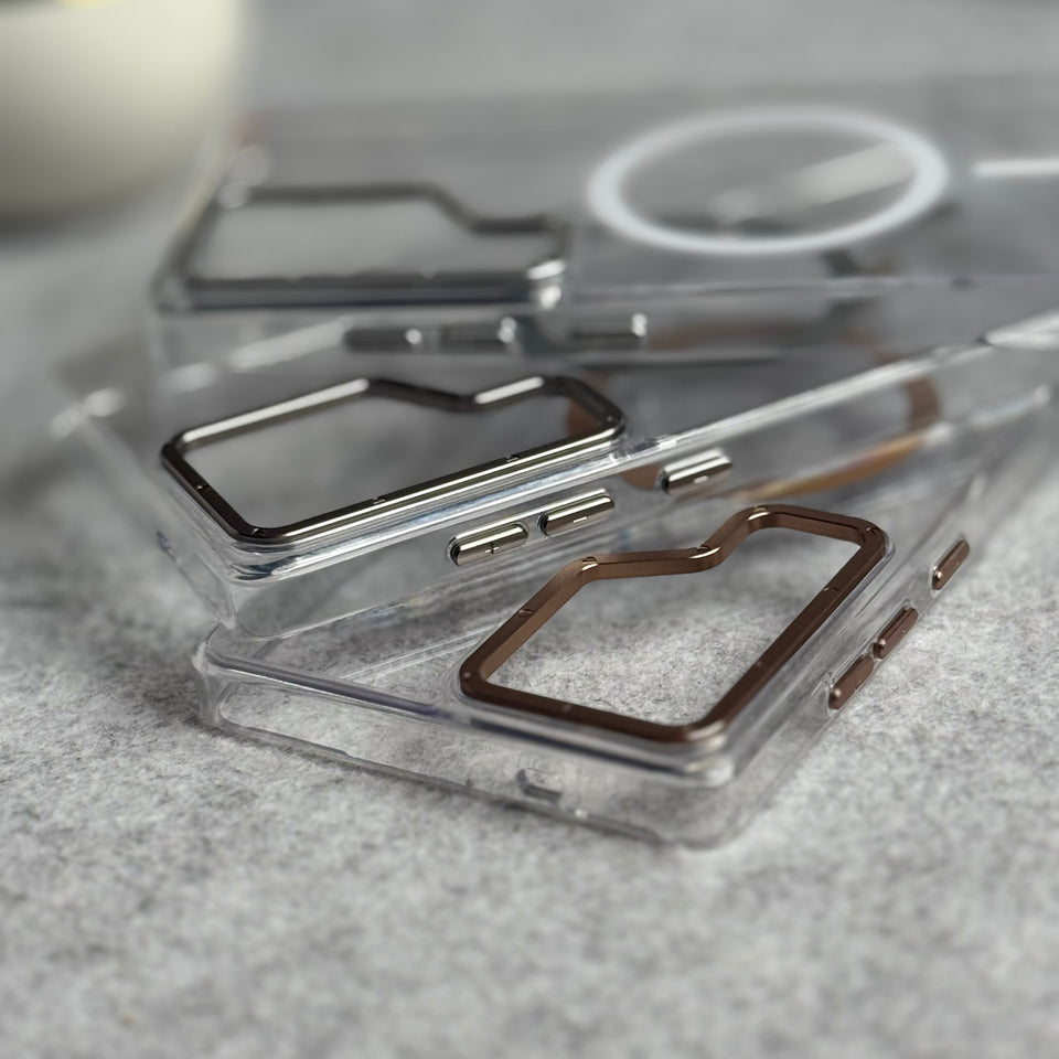 Samsung Galaxy Ultra Series Transparent MagSafe Cover With Metal Camera Bump