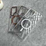 Samsung Galaxy Ultra Series Transparent MagSafe Cover With Metal Camera Bump