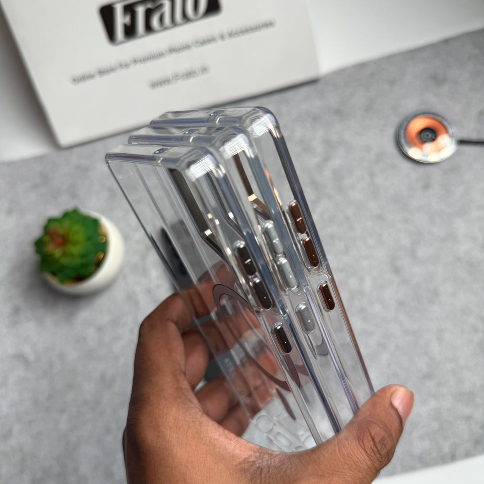 Samsung Galaxy Ultra Series Transparent MagSafe Cover With Metal Camera Bump