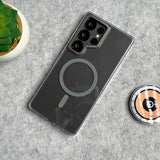 Samsung Galaxy Ultra Series Transparent MagSafe Cover With Metal Camera Bump