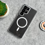 Samsung Galaxy Ultra Series Transparent MagSafe Cover With Metal Camera Bump