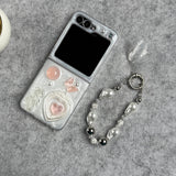 Samsung Galaxy Z Flip 6 3D Pink Butterfly Heart Cover