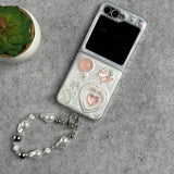 Samsung Galaxy Z Flip 6 3D Pink Butterfly Heart Cover