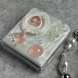 Samsung Galaxy Z Flip 6 3D Pink Butterfly Heart Cover