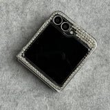 Samsung Galaxy Z Flip 6 3D Pink Flower Pearl Stone Cover