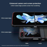 Samsung Galaxy Z Flip 6 Airbags Bumper Transparent Back Case Cover(Black)