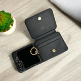 Samsung Galaxy Z Flip 6 Luxury Brand Leather Card Holder Case Cover
