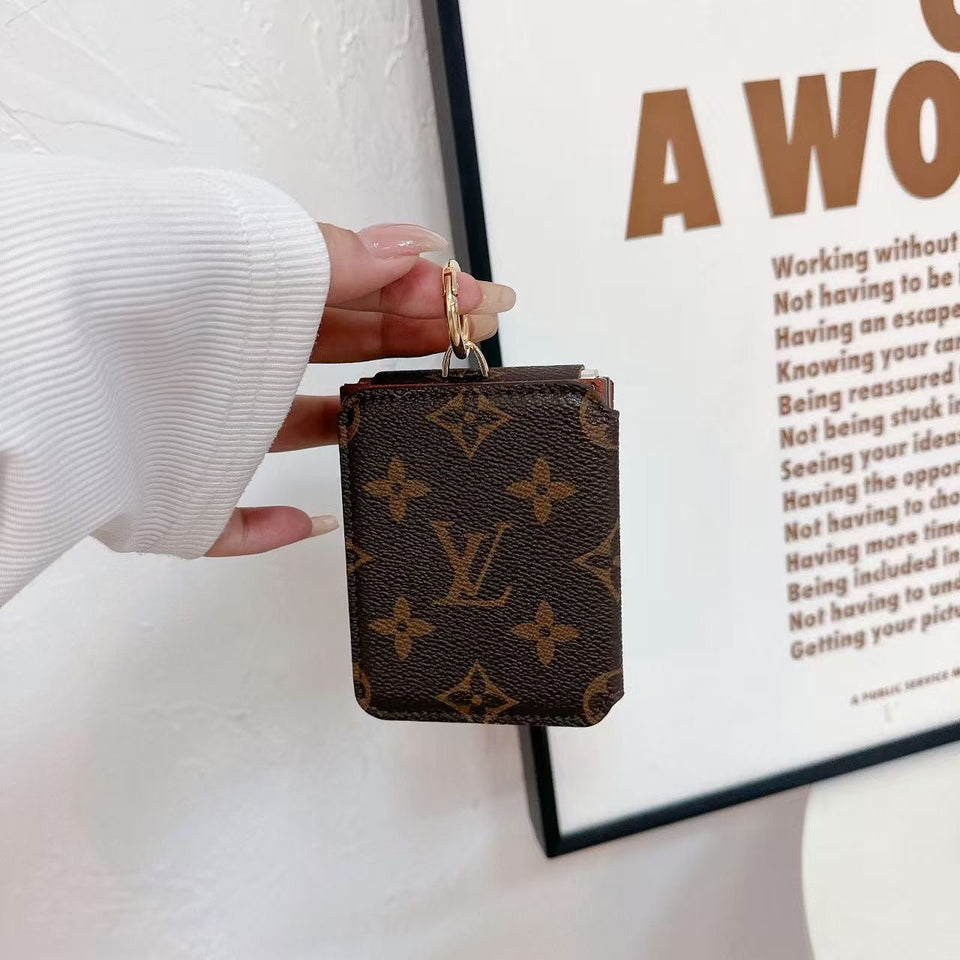 Samsung Galaxy Z Flip 6 Luxury Brand Leather Card Holder Case Cover