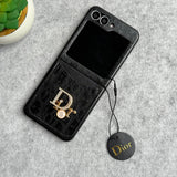 Samsung Galaxy Z Flip 6 Luxury DR Brand PU Leather Design Case Cover