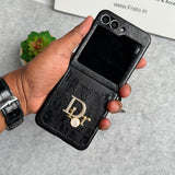 Samsung Galaxy Z Flip 6 Luxury DR Brand PU Leather Design Case Cover