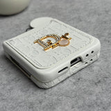 Samsung Galaxy Z Flip 6 Luxury DR Brand PU Leather Design Case Cover