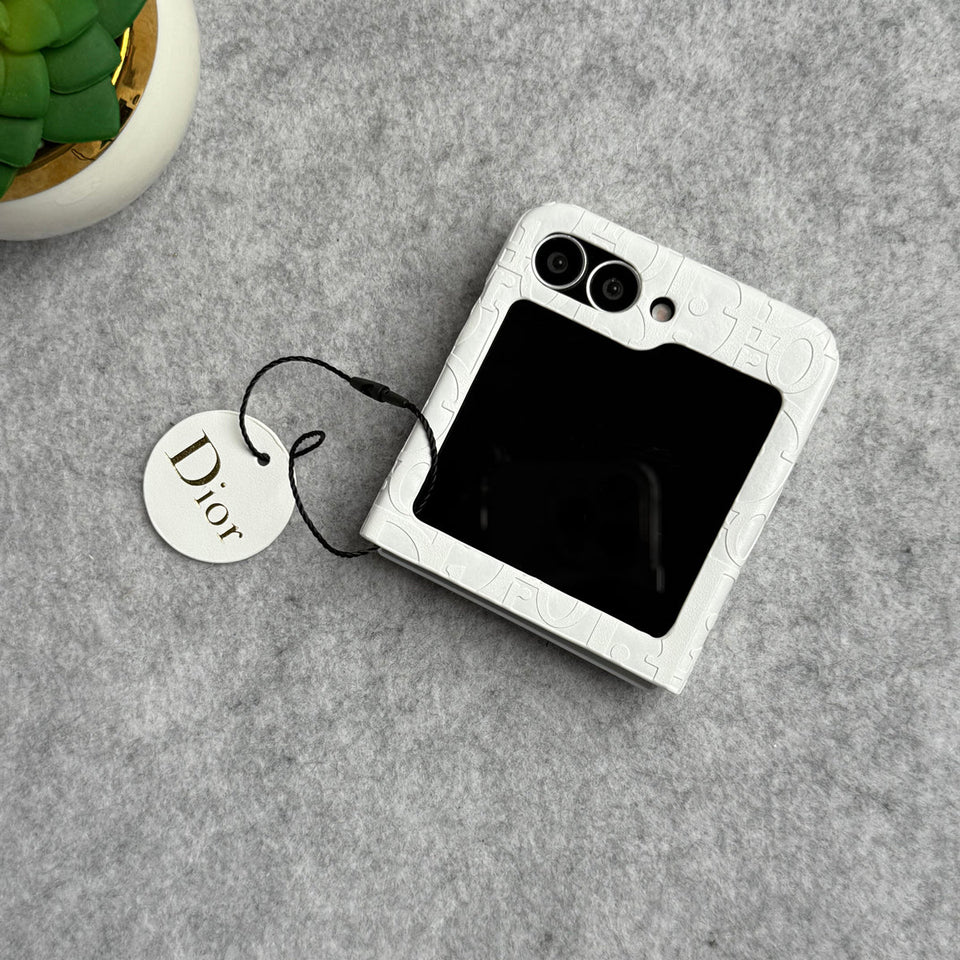 Samsung Galaxy Z Flip 6 Luxury DR Brand PU Leather Design Case Cover